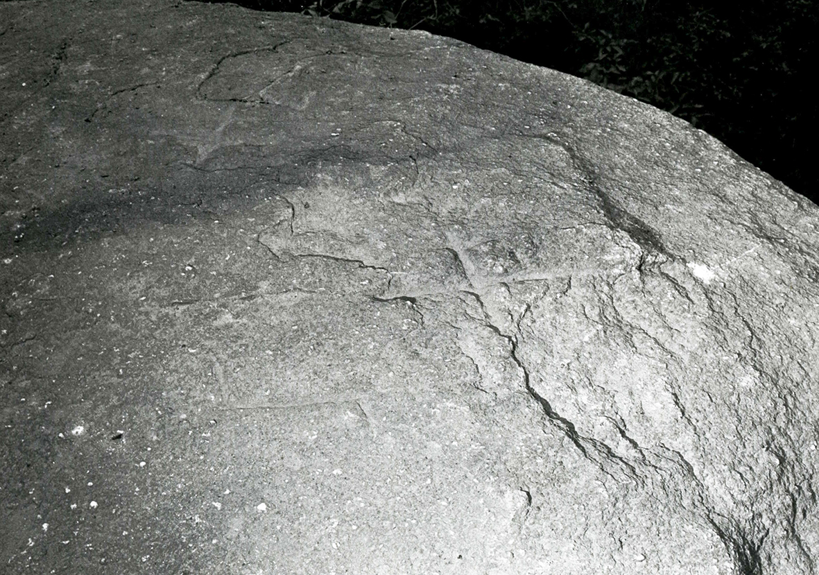 Markings on the rock surface