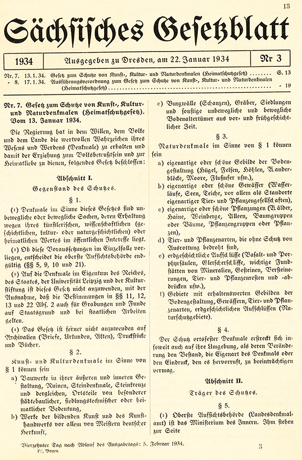 Heidenschanze und „Heimatschutzgesetz“