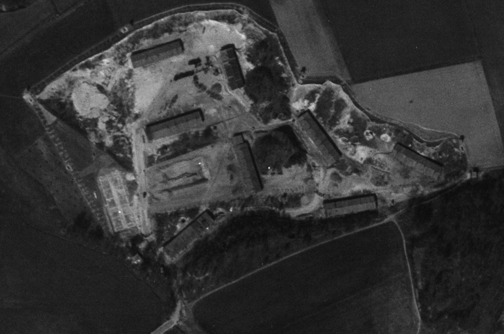 Alliiertes Luftbild vom 10. April 1945